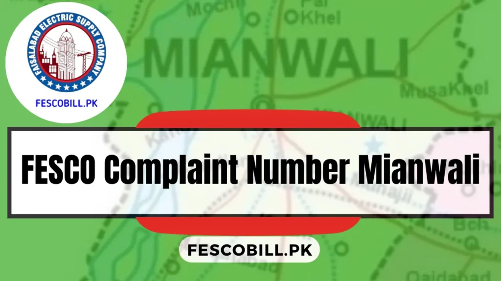 FESCO Complaint Number Mianwali