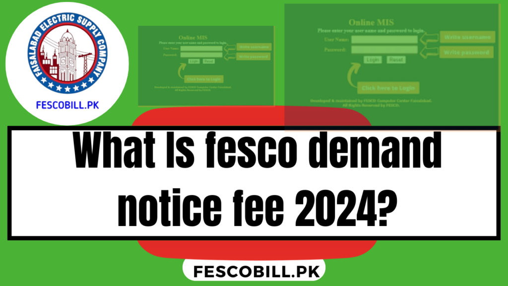 What Is fesco demand notice fee 2024?